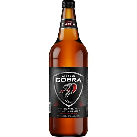 King Cobra Premium Malt Liquor, 32 fl. oz. 1 Glass Bottle, 6% ABV