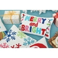 thumbnail image 4 of Merry And Bright Hooked Christmas Throw Pillow, 14" x 22", 4 of 6