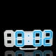 thumbnail image 4 of Reloj de pared digital shamjiam 3D LED Despertador USB Blanco Azul, 4 of 8