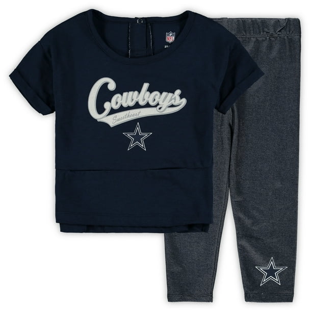 NFL Team Apparel Infant Dallas Cowboys Red Zone T-Shirt Set