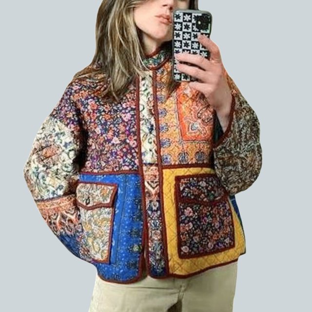 Women'S Jacket Cardigan Lightweight Open Front Quilted Contrast Color Coat Women'S Parkas