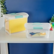 Sterilite Storage Bins ShowOffs Medium - Latch Lid - 6 Pack, Clear
