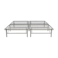 thumbnail image 4 of Linon Lowell King Folding Platform Mattress Base in Grey Powder Coated Steel, 4 of 14