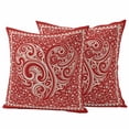 thumbnail image 2 of Pack of 2 Outdoor Pillow Covers 16x16 Inch Waterproof Valentine's Day Throw Pillow Covers,Decorative Couch Pillow Shams Protectors Red Love Vintage Country Abstract Art Patio Cushion Pillowcases, 2 of 8