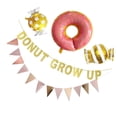 thumbnail image 1 of Kit de decoración para fiesta de cumpleaños con forma de donut, pancarta con temática de donuts y globos de látex. Donut Grow Up-F, 1 of 7