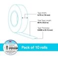 thumbnail image 2 of Cinta aislante 3M Temflex 165 azul, 19 mm x 18 m, paquete de 10 rollos, 2 of 9