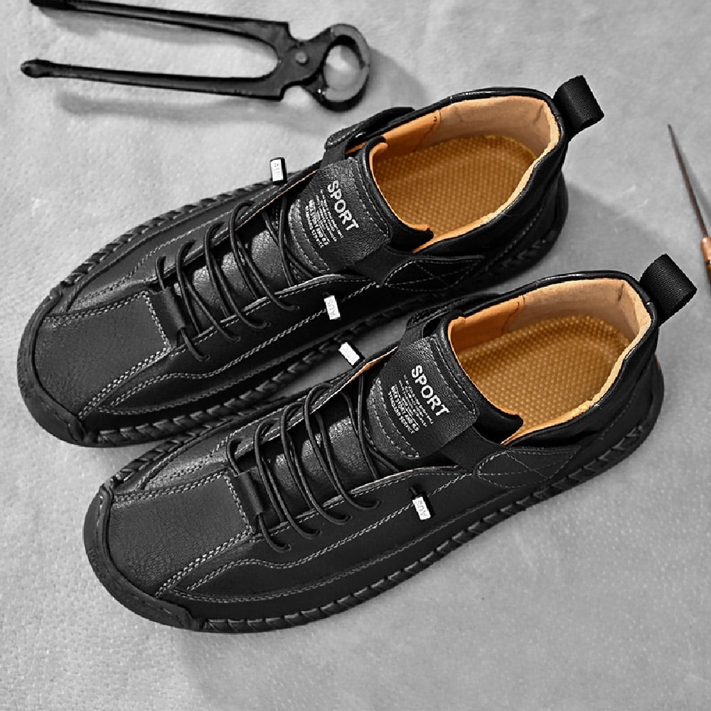 Mens Business Casual Shoes Comfortable Fashion Sneakers Lightweight Hiking Shoes Breathable Outdoor Shoes Black 10 US
