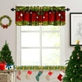 thumbnail image 3 of Christmas Valance Curtains for Bedroom,Gradient Abstract Christmas Tinsel Colorful Bells Winter Xmas Theme Short Window Treatment for Kitchen Bathroom 54x18 Inch,Red Green, 3 of 6