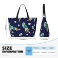thumbnail image 4 of Balery Astronaut Dinosaur and Space Beach Travel Bag - Water-Resistant, Large Capacity Lightweight Tote with 7 Pockets for Women and Men - Perfect for Beach, Pool, Gym, and Travel, 4 of 7