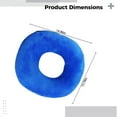 thumbnail image 2 of Donut Pillow for Tailbone Pain Relief - 15" Round Blue Cushion for Hemorrhoid, Postpartum & BBL Surgery Recovery, Highly Elastic Hollow Design, 2 of 5