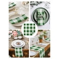 thumbnail image 4 of Cloth Napkins Set of 8 - 20x20 Inches, Green Plaid Washable Reusable Table Napkins, Spring Summer Farmhouse Buffalo Checkered Soft & Absortbent Dining Napkin for Party Wedding Hotel Restaurant, 4 of 8