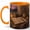 Orange, variant on Gentle Journal Desk 11oz Ceramic Mug, Candlelit Writing Nook Art