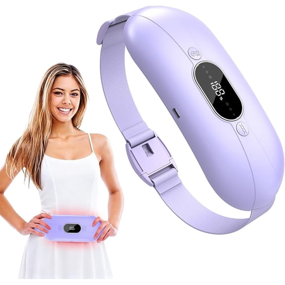 Portable Cordless Heating Pad, Electric Waist Belt Device with 3 Heat Levels and 3 Massage Modes, Gift for Women and Girl