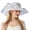 White, variant on Sun Hat with Wide Brim Organza Flower Feather Decoration UV Protection Translucent Material Women Hat Headdress