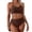 AN14_Coffee, variant on High Waisted Bikini Sets for Women - Two Piece Tummy Control Swimsuit Adjustable S trap V Neck Bathing Suit 2026 Blue M