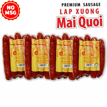 4 Packs of Gourmet Cured Chicken Chinese Style Sausage (Lap Xuong Mai Quoi Chicken) (No