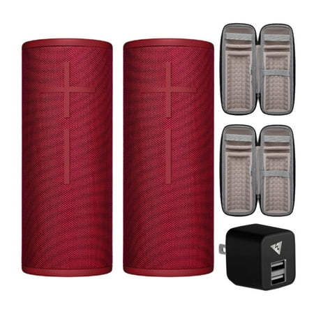 UPC: 0040962887325 | 2 Ultimate Ears BOOM 3 Bluetooth Speakers with Cable with 2 Knox Cases & Adapter