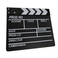 thumbnail image 1 of Inteprter Clapperboard de película, placa de aviso Universal, patrón impreso, tableros de escena de Director de madera resistente Electrónica  negro grande P 30*27 CM, 1 of 6