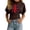 Coffee, variant on Girls' UK Flag Cinched Waist T-Shirt, Round Neck Short Sleeve Printed Tee, Casual Breathable Top for Kids & Teens(Dark Gray/11-12Years)
