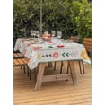 thumbnail image 2 of Spring Easter Outdoor Tablecloth - 60x120 Inch Rectangle Dining Table Cover, Green Pink Yellow Eggs Floral Botanical Waterproof Outdoor Table Cloth with Umbrella Hole & Zipper for Picnic/Patio/Party, 2 of 7