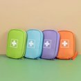 thumbnail image 3 of Pequeña bolsa portátil de almacenamiento de medicamentos de tela Oxford, bolsa cuadrada de color sólido para exteriores para organizar medicamentos verde, 3 of 5
