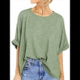 thumbnail image 1 of Camiseta Holgada Informal de Verano de Corta para Mujer. Verde XL, 1 of 8