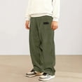 thumbnail image 2 of Dmsael Boys Corduroy Casual Pants Fashion Loose Fit Wide Leg Pants Straight Sweatpants Elastic Waist Drawstring (AG,15-16 Years), 2 of 6