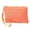 Orange, variant on Bohemian Straw Woven Clutch Bag Casual Beach Wristlet Handbag Purse for Women