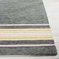thumbnail image 3 of SAFAVIEH Metro May Striped Runner Rug, Charcoal/Pink, 2'3" x 8', 3 of 8