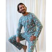Leveret Mens Two Piece Cotton Pajamas Fish Tank XL