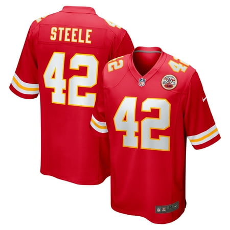 Men's Nike Carson Steele Red Kansas City Chiefs Game Jersey