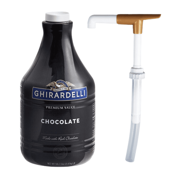 Ghirardelli Black Label Sauce Aromatisante au Chocolat 64 fl oz Pompe Doseuse Bonus