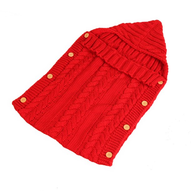 Saco de dormir de lana de punto para bebé de otoño e invierno, saco de dormir con botones, manta para fotografía, carrito de dormir, saco de dormir para fotografía de pañales