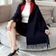thumbnail image 3 of Minnieouse Invierno mujer fibra acrílica chal niñas viajar senderismo Casual pañuelo damas diseño Simple cálido boda capa Poncho Abrigos y chamarras Azul marino Minnieouse AP013278-09, 3 of 6
