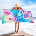 thumbnail image 1 of Summer Microfiber Beach Towel Double-faced Velvet Quick-drying Bath Towel, 1 of 4
