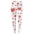 thumbnail image 4 of Womens Valentine's Day Leggings High Waisted Stretchy Love Heart Tight Pants Lightweight Slim Leg Holiday Casual Workout Yoga Pants, 4 of 4