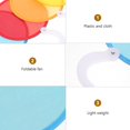 thumbnail image 4 of Queilt 4pcs Round Folding Fan Foldable Portable Handheld Fan Nylon Foldable Flying Disc Fans Colorful Sublimation Fans Folding Fan DIY Blank Handheld Fan Set for Fan DIY Wedding Summer Party Favors, 4 of 5