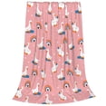 thumbnail image 2 of Salouo cartoon goose rainbow Print Bed Blankets, Flannel Blanket Comfortable Air Conditioning Blanket Lightweight Blanket for Sofa Bed Travel & Couch-80"x60", 2 of 7