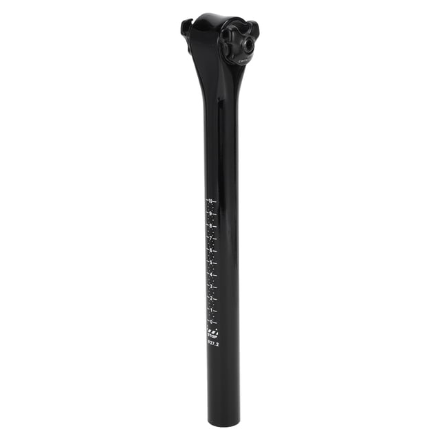Puesto de asiento de bicicleta Unique Bargains 27.2x300mm, tubo de asiento de bicicleta de fibra de carbono negro brillante ligero
