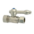 thumbnail image 1 of Kingston Brass Cc44458Kl 5/8"" De Diámetro Exterior. Compresión 1/2"" D.E. Válvula De Cierre Recta De Compresión Níquel Cepillado, 1 of 2