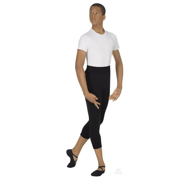 EuroSkins 34945-B-M Leggings Capri Sans Couture Actifs pour Adultes, Noir - Moyen