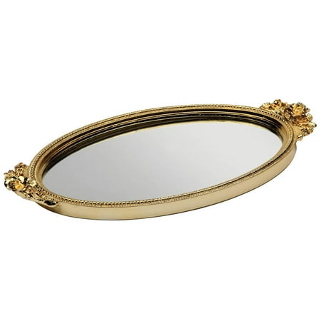 Rose Garland Mirror - Rose Mirror Tray