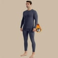 thumbnail image 5 of Zimjoy Thermal Underwear for Men Thermals Long Johns Fleece Base Layer Skiing Thermals Bottom Top Sets for Cold Weather, Dark Gray L, 5 of 5