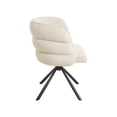thumbnail image 6 of 270° Swivel Chair Set of 2 - Beige Upholstered Dining Chairs with Metal Base (22.44" X 18.7"), 6 of 10