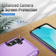 thumbnail image 4 of shiyou-for Samsung Galaxy A16 5G Case with Screen Protector,Slim Fit Bumper Hybrid Heavy Duty Dual Rugged Shockproof Armor Protection Back Cover Protective Phone Case for Samsung A16 5G (A16 Purple), 4 of 4
