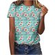 thumbnail image 1 of Camisas de Manga Larga para las Mujeres Suelto Ajuste Impreso Verano Sexy Cuello Redondo Superior, Poliéster Regular, 1 of 6