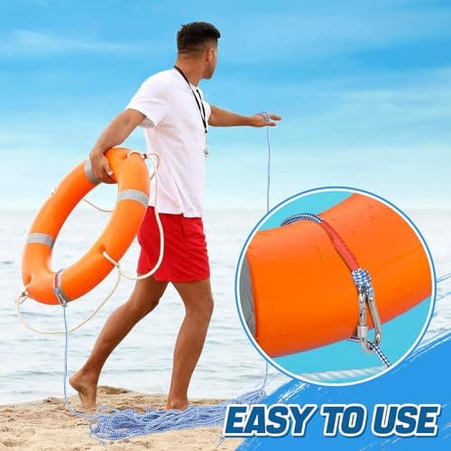 Water Floating Lifesaving Rope - Professional Throwing Pool Life Preserver Rope Line for Swimming Small Kayak Inflatable Boat