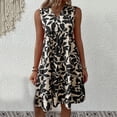 thumbnail image 5 of Women's V-Neck Tiered Boho Mini Dress – Versatile Sleeveless Summer Swing Tunic in Sizes S-XL, Chic Floral Print Vacation Beach Wear for Women, 5 of 5