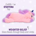 thumbnail image 4 of 1i4 Group Jumbo Weighted Hugs de Warm Pals – Unicornio – 4 libras – Juguetes de peluche acogedores con aroma a lavanda aptos para microondas – Animal de peluche – Peluche calmante y reconfortante, 4 of 6