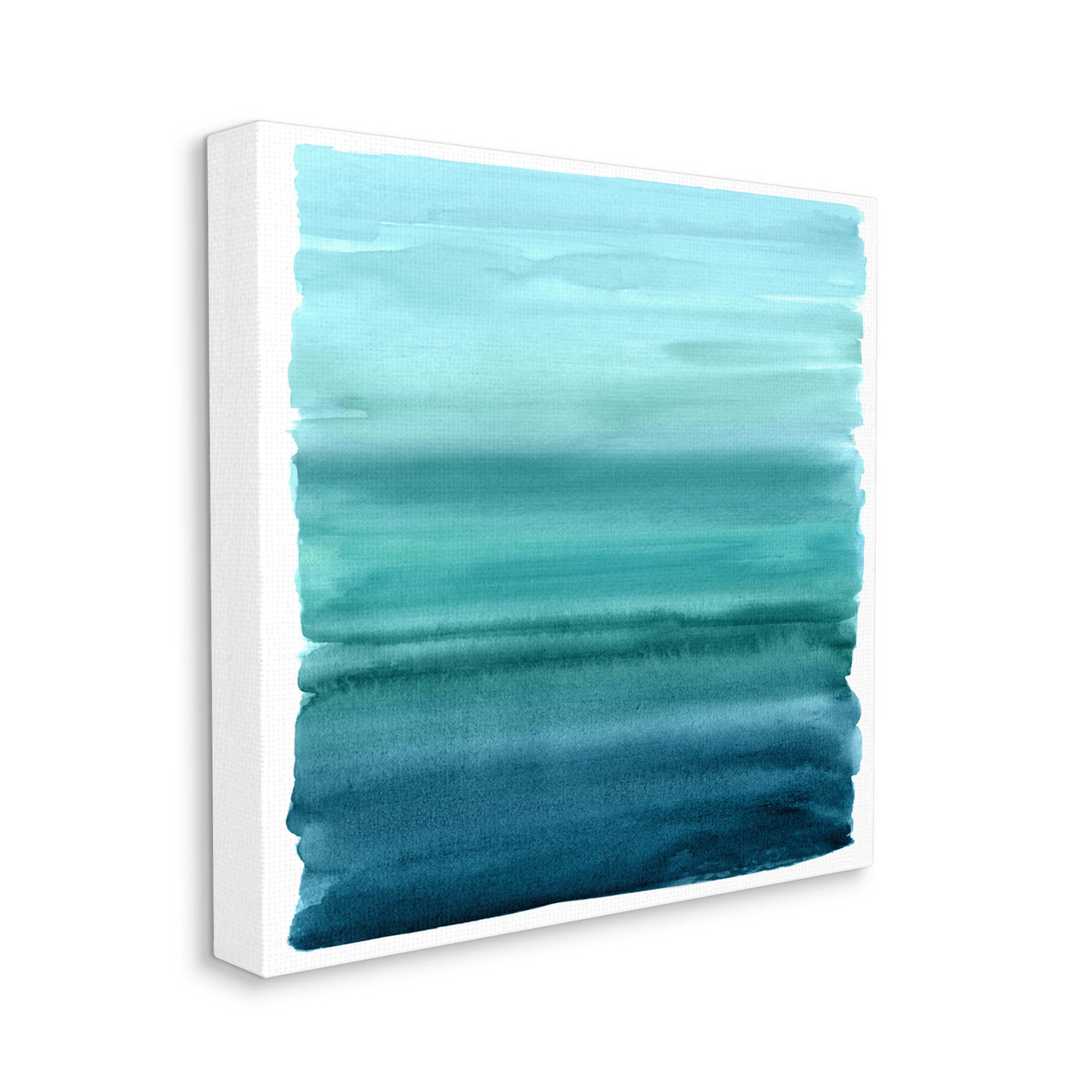 Stupell Industries Gradient Turquoise Brushed Composition Graphic Art Gallery Wrapped Canvas Print Wall Art, Design by Allie Corbin